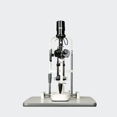 Ingrandimenti convergenti di punti del microscopio due della lampada a fessura dello stereoscopio